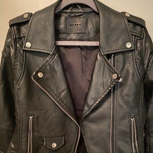Blank NYC Black Vegan Leather Moto Jacket